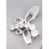 Necklace - Pendant - 925 Sterling Silver w/ CZ - Butterfly - PT-PPT22623CL